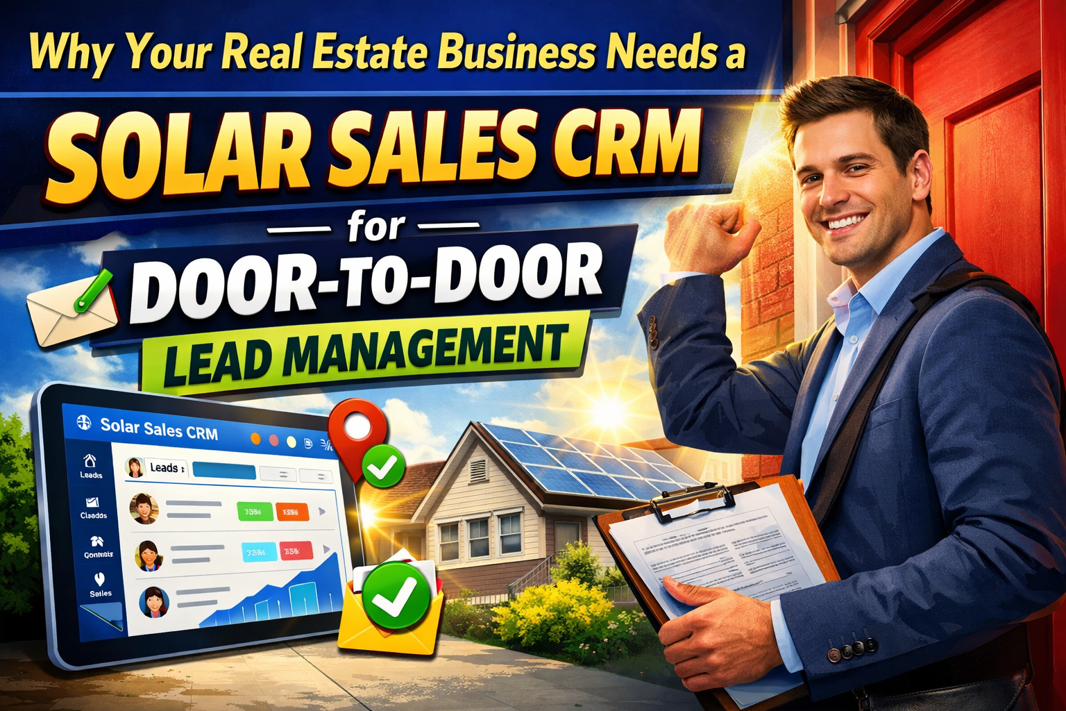Why Your Real Estate Business Needs a Solar Sales CRM for Door-to-Door Lead Management